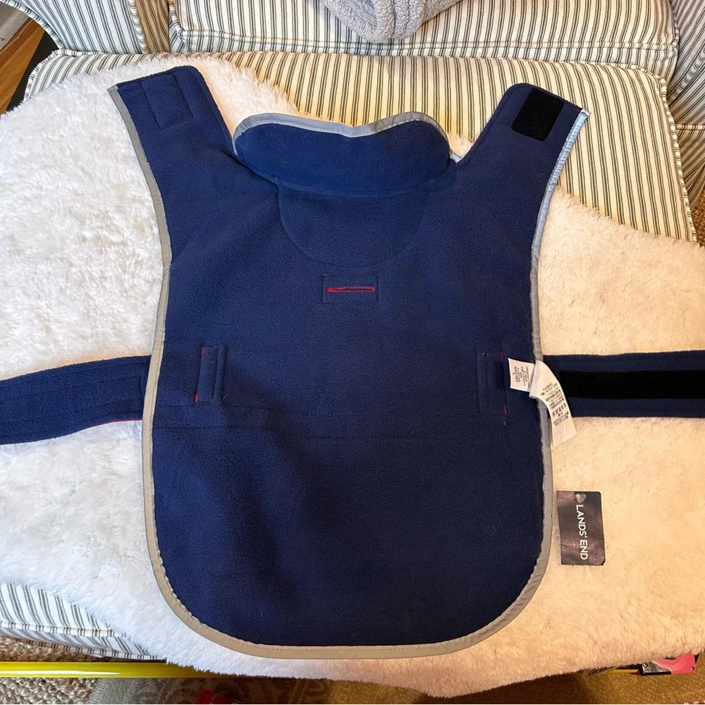 Land’s End Solid Squall Dog Jacket in Bright Cherry, Sz S - Picture 6 of 6